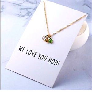 We Love You Mom Necklaces with Cards and gift box